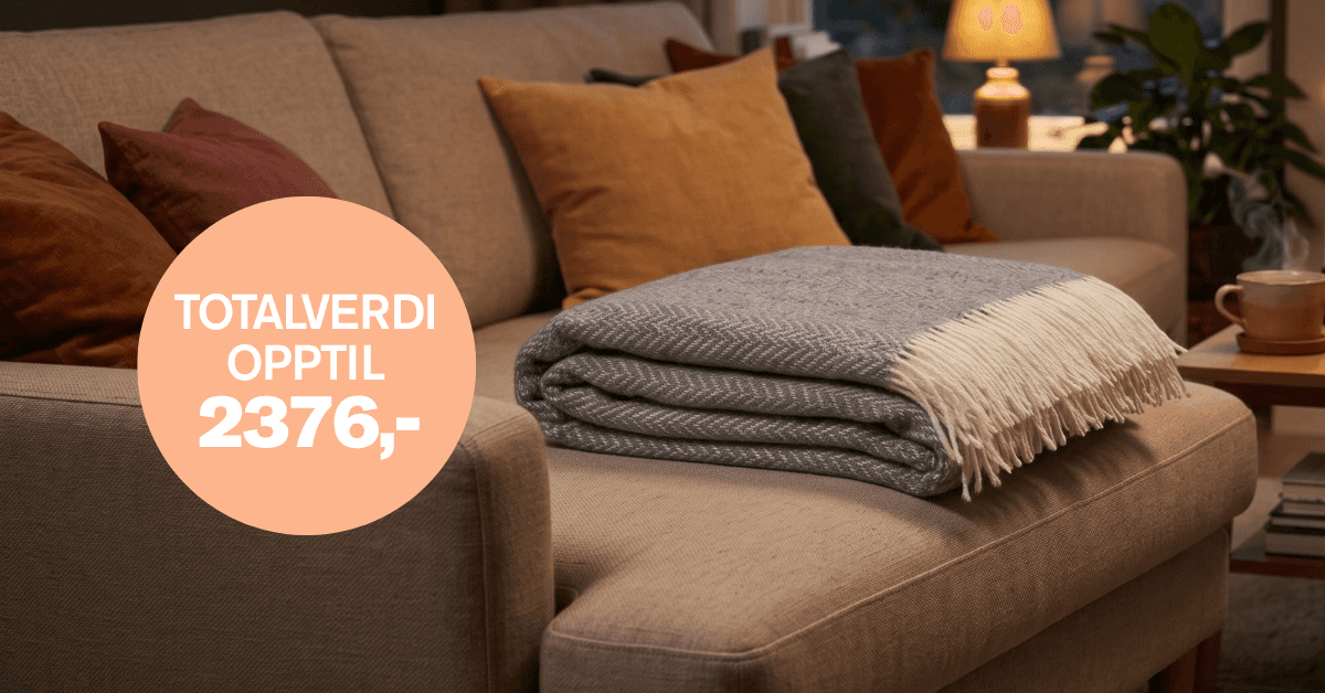 Få nydelig ullteppe fra Elvang + 3 bøker GRATIS*