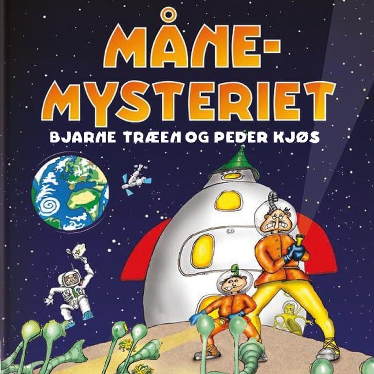 Omslag Månemysteriet av Peder Kjøs og Bjarne Træen (Lydbok)