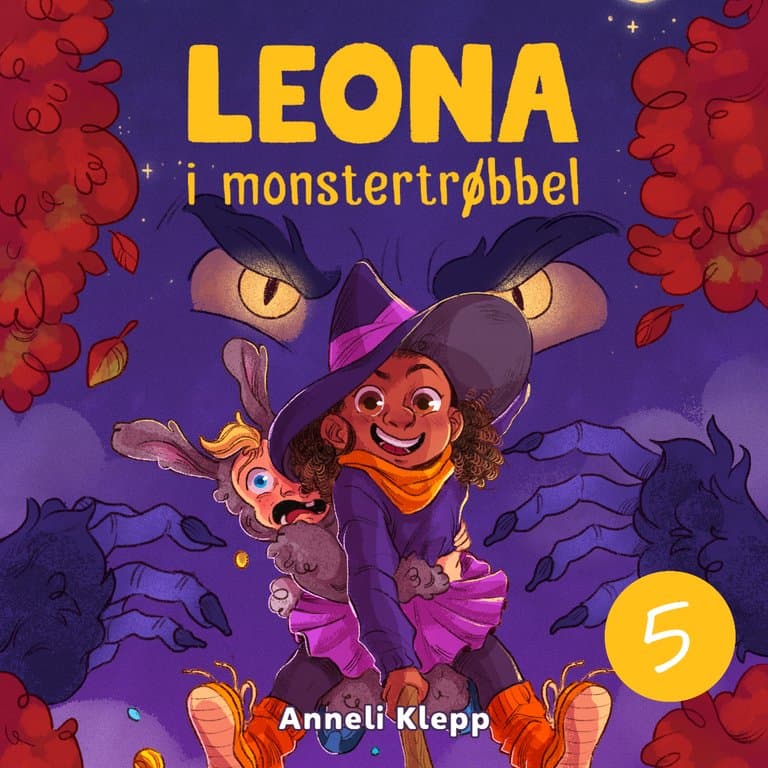 Omslag Leona i monstertrøbbel av Anneli Klepp (Lydbok)