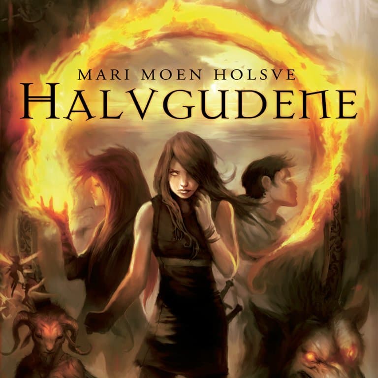 Omslag Halvgudene av Mari Moen Holsve (Lydbok)