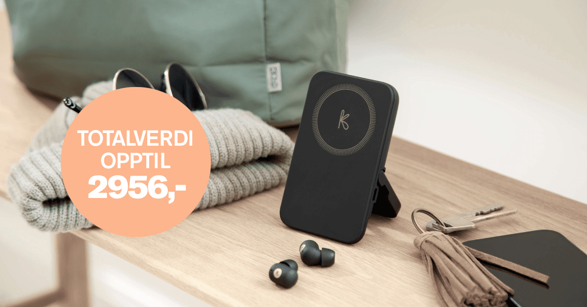 Få Kreafunk powerbank m/ørepropper + 3 bøker GRATIS*