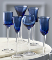 Omslag - Lyngby snapsglass, blå, 6 stk.