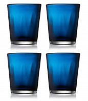 Omslag - Lyngby Caféglass, blå, 4 stk.
