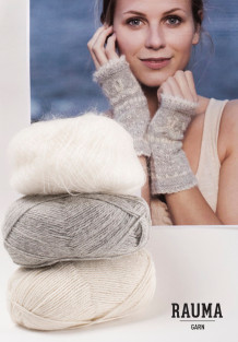 Pulsvarmere fra Rauma ull, farge grå og hvit