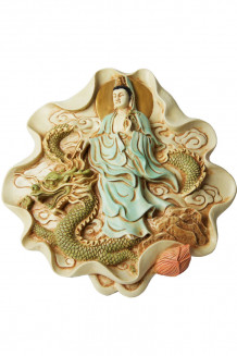 Veggtavle Kuan Yin med drage