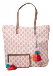 Omslag - Stoffveske med mappe og dusker