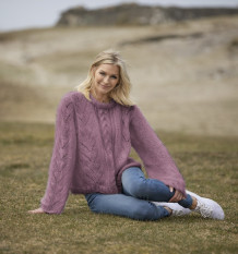 Garnpakke Viking Mille-genser Brunrosa str. L-XL