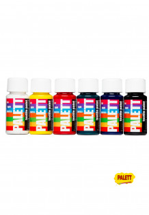 Tekstilfarger 6 stk. til lyse stoffer