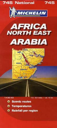 Afrika nordøst og Arabia (MI 745) av Michelin (Kart, falset)