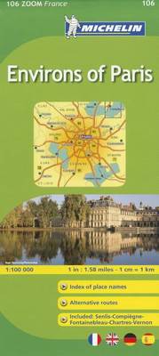 Paris med omegn (MI 106) av Michelin (Kart, falset)