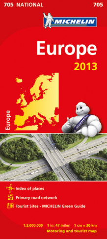 Europa 2013 ( MI 705) av Michelin (Kart, falset)