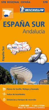 Spania sør (MI 578) av Michelin (Kart, falset)