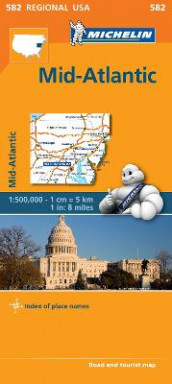 USA - Mid Atlantic og Allegheny Highlands (MI 582) av Michelin (Kart, falset)