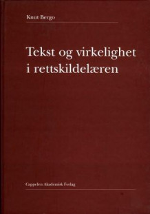 Tekst og virkelighet i rettskildelæren av Knut Bergo (Innbundet)