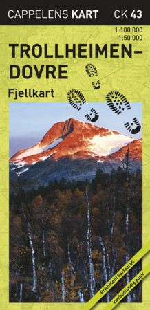 Trollheimen-Dovre fjellkart (CK 43) av Cappelen Damm kart (Kart, falset)