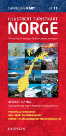 Illustrert turistkart Norge = Tourist map of Norway : illustrated road map = Tourismuskarte Norwegen : illustrierte Strassenkarte (Kart, falset)