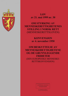 Menneskerettsloven m/menneskerettskonvensjonen (Heftet)