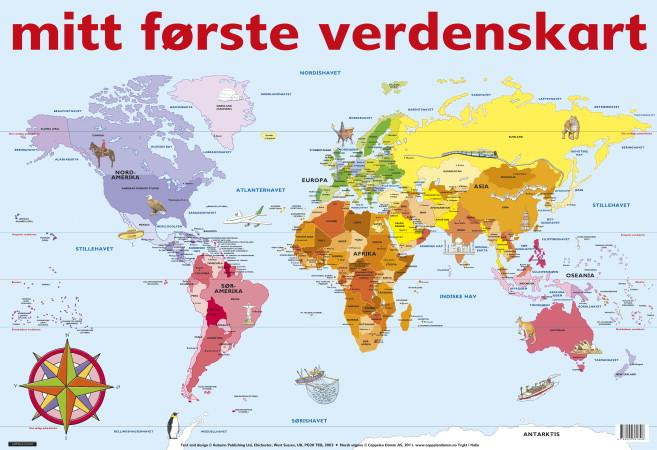 Verdenskart plakat norsk Verdenskart plakat norsk