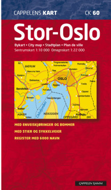 Stor-Oslo bykart 2012-2014 (CK 60) av Cappelen Damm kart (Kart, falset)
