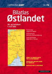 CK 76 Bilatlas Østlandet 2012 av Cappelen Damm kart (Spiral)