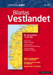 CK 77 Bilatlas Vestlandet 2012 av Cappelen Damm kart (Spiral)