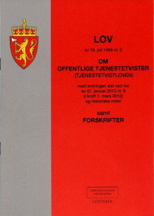 Tjenestetvistloven m/forskrifter (Heftet)