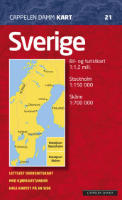 Sverige (CK 21) av Norstedts Kartcentrum (Kart, falset)