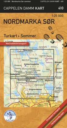Nordmarka sør, sommer (CK 410) (Kart, falset)