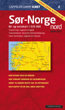 CK 2 Sør-Norge nord falset 2016-2017 (Kart, falset)