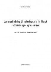 Noteringsark for 3.-10. trinn og videregående skole av Carl Thomas Carlsten (Ukjent)