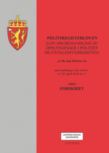 Politiregisterloven m/forskrift (Heftet)
