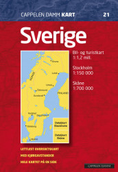 Sverige (CK 21) av Norstedts Kartcentrum (Kart, falset)
