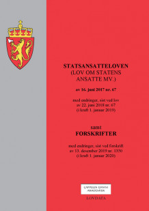 Statsansatteloven (lov om statens ansatte mv.) m/forskrifter (Heftet)