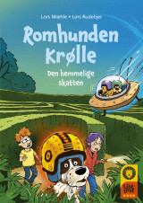 Omslag - Leseløve nivå 4: Romhunden Krølle. Den hemmelige skatten