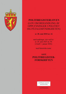 Politiregisterloven m/politiregisterforskriften (Heftet)