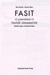 Fransk grammatikk av Gunnar Moen og Einar Ronsjø (Heftet)