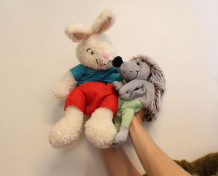 Venner - kanin og pinnsvin (hånddukker) (Leke)