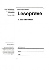 Leseprøve 8. klasse bokmål av Carl Thomas Carlsten (Heftet)