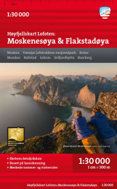 Høyfjellskart Lofoten: Moskenesøya & Flakstadøya (Kart, falset)