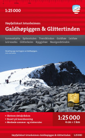 Høyfjellskart Jotunheimen: Galdhøpiggen & Glittertind (Kart, falset)