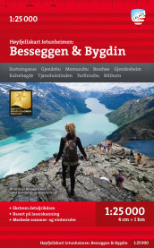 Høyfjellskart Jotunheimen: Besseggen & Bygdin (Kart, falset)