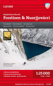 Høyfjellskart Narvik: Frostisen & Nuorjjovárri (Kart, falset)