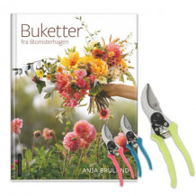 Buketter fra Blomsterhagen + Rosesaks  (Pakke)