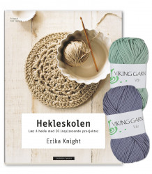 Hekleskolen + Viking garn (Pakke)