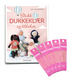 Strikk dukkeklær + strømpepinner (Pakke)