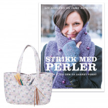 Strikk med perler + quiltet veske (Pakke)