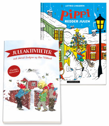 Pippi redder julen og Juleaktiviteter  av Astrid Lindgren (Pakke)
