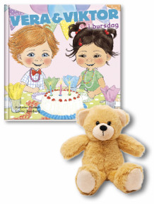 Vera & Viktor i bursdag og bamse av Katarina Ekstedt (Pakke)