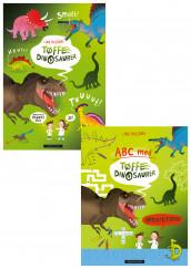 Tøffe dinosaurer og ABC med Tøffe dinosaurer av Line Halsnes (Pakke)